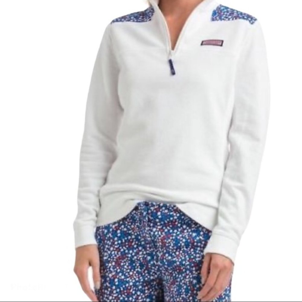 🎉HOST PICK🎉 VINEYARD VINES white quarter zip XS
